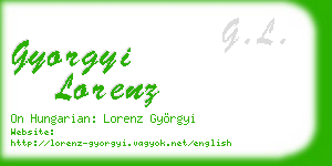 gyorgyi lorenz business card